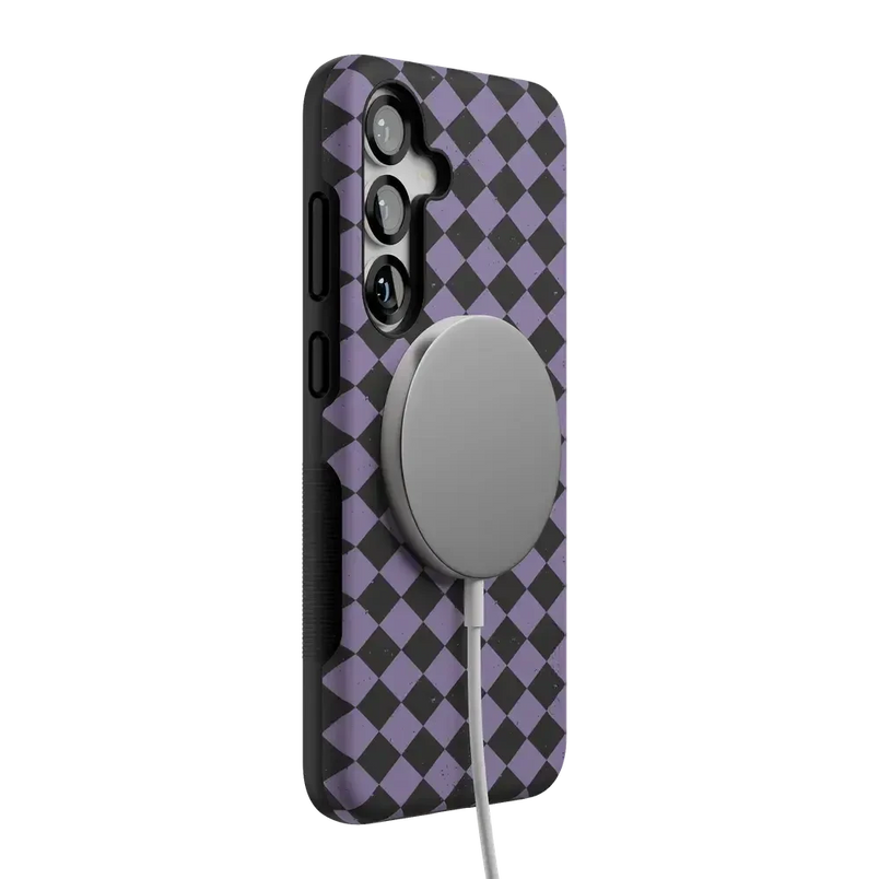 Midnight Hex | Purple Checkered Case Phone Case get.casely 