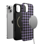 Midnight Hex | Purple Checkered Case Phone Case get.casely 