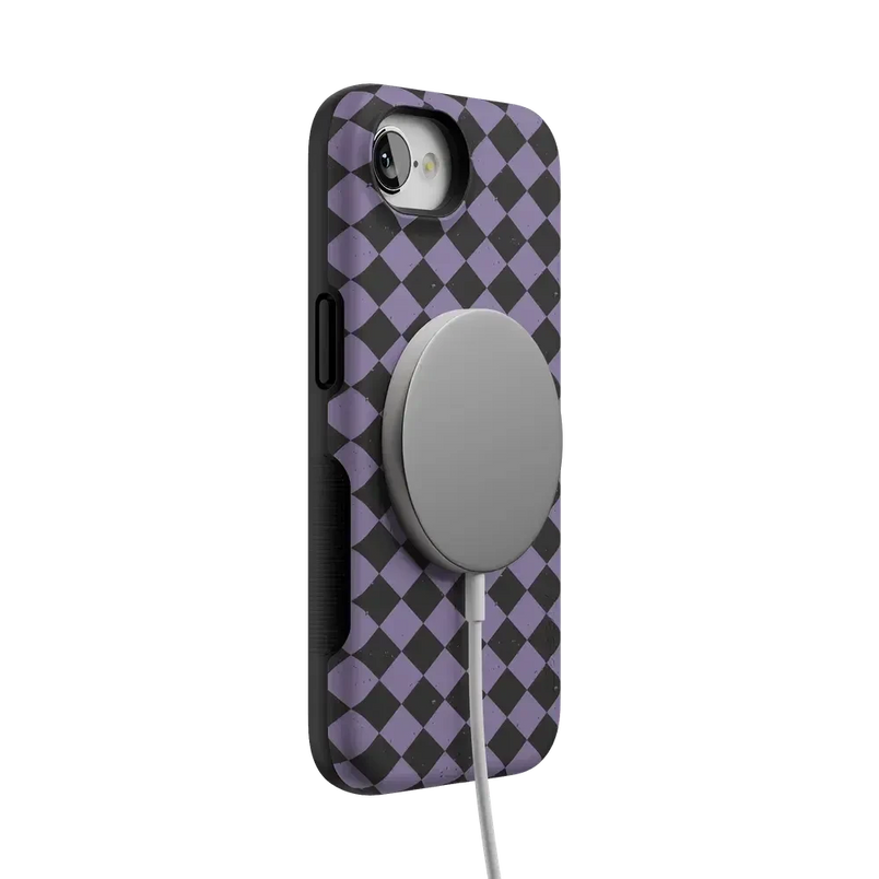 Midnight Hex | Purple Checkered Case Phone Case get.casely 