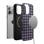 Midnight Hex | Purple Checkered Case Phone Case get.casely 