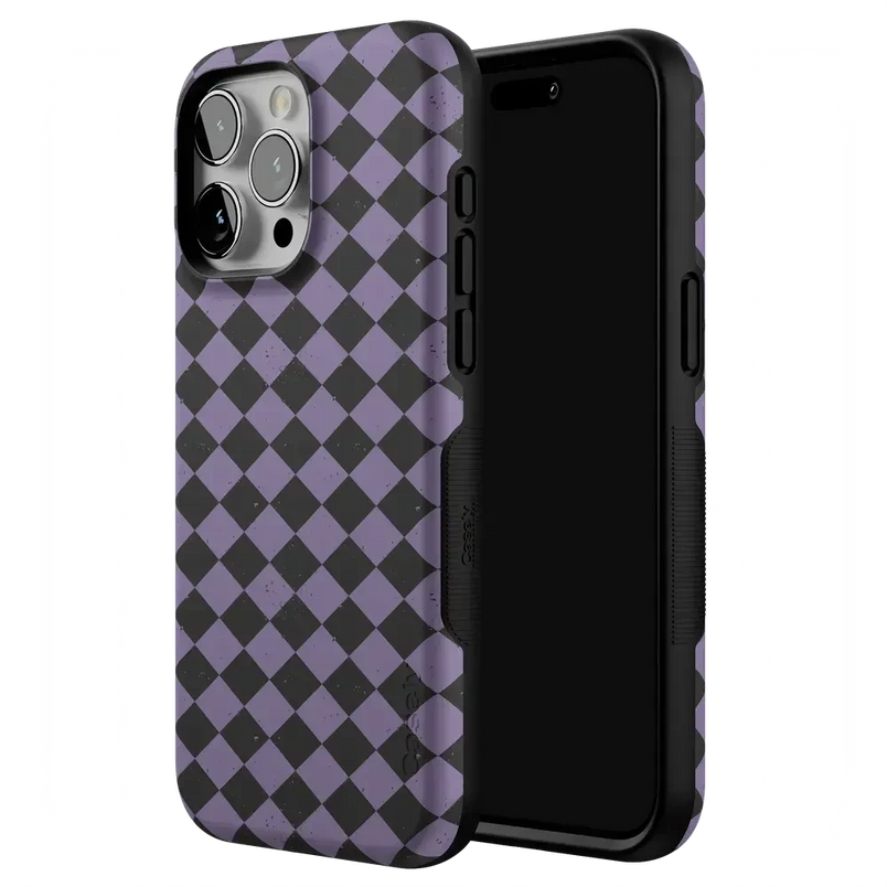 Midnight Hex | Purple Checkered Case Phone Case get.casely 