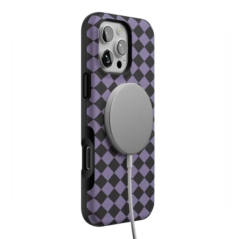 Midnight Hex | Purple Checkered Case Phone Case get.casely 