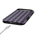 Midnight Hex | Purple Checkered Case Phone Case get.casely 