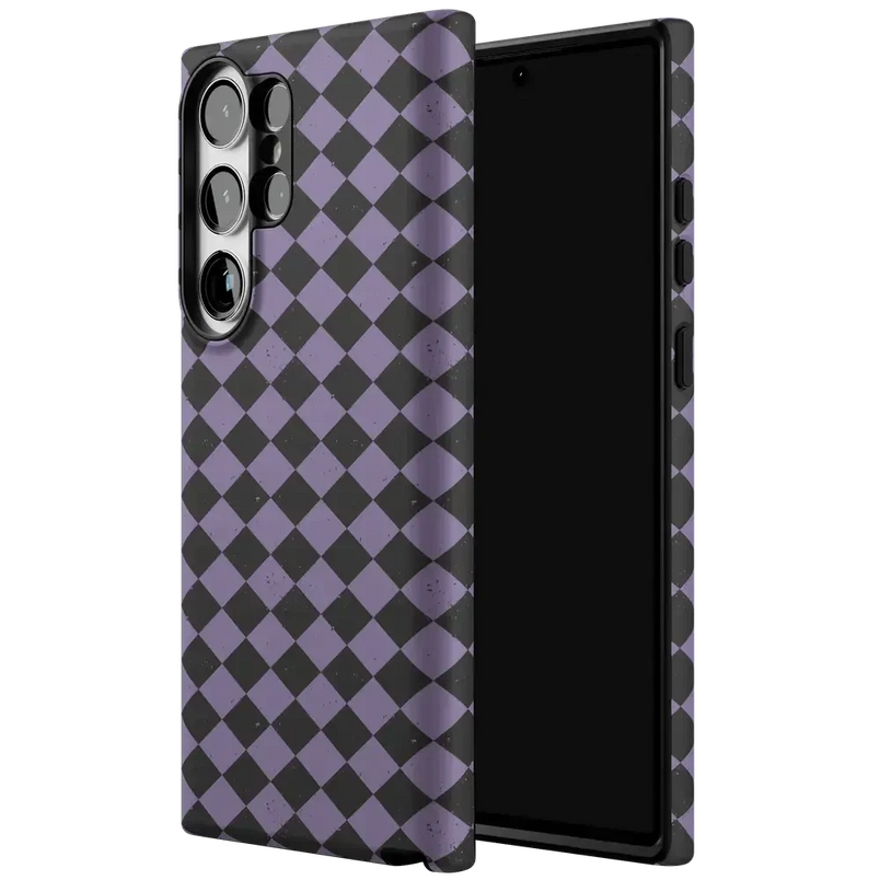 Midnight Hex | Purple Checkered Case Phone Case get.casely 