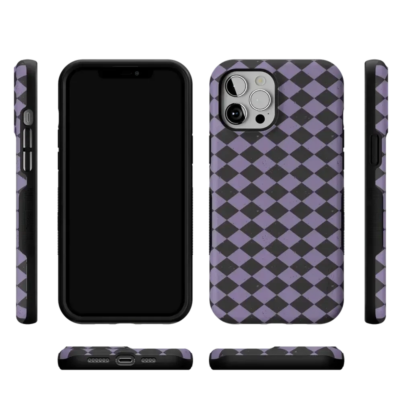Midnight Hex | Purple Checkered Case Phone Case get.casely 
