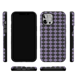 Midnight Hex | Purple Checkered Case Phone Case get.casely 