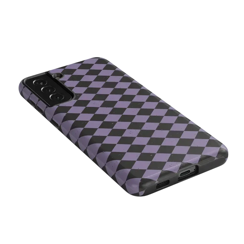 Midnight Hex | Purple Checkered Case Phone Case get.casely 