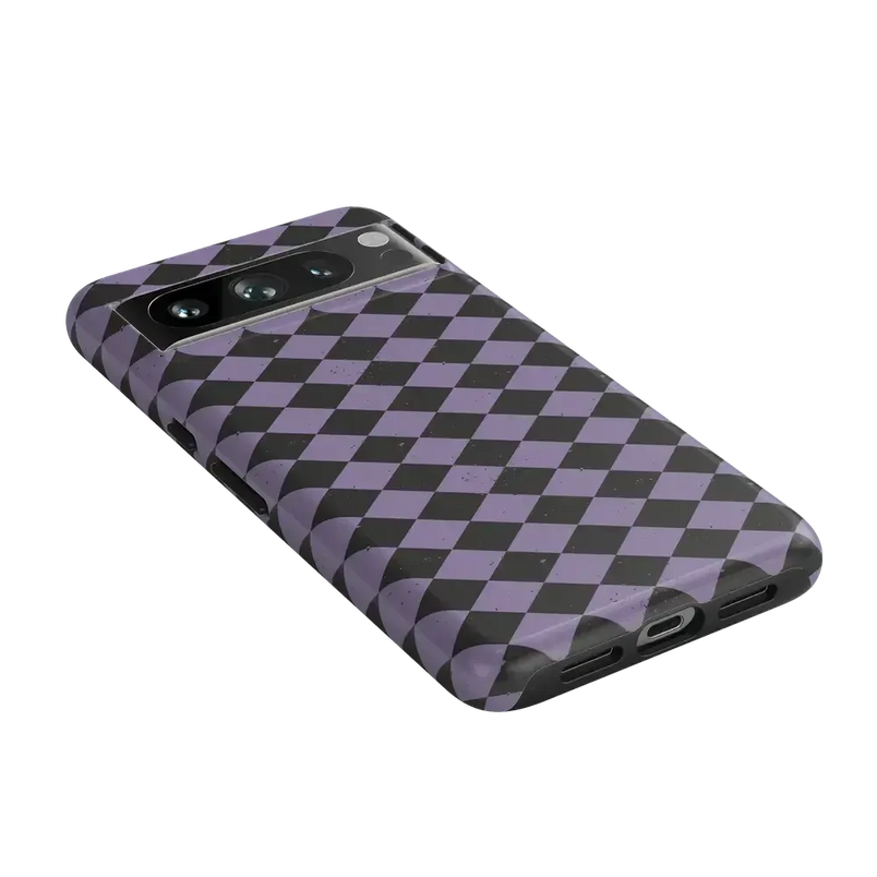 Midnight Hex | Purple Checkered Case Phone Case get.casely 