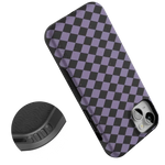 Midnight Hex | Purple Checkered Case Phone Case get.casely 