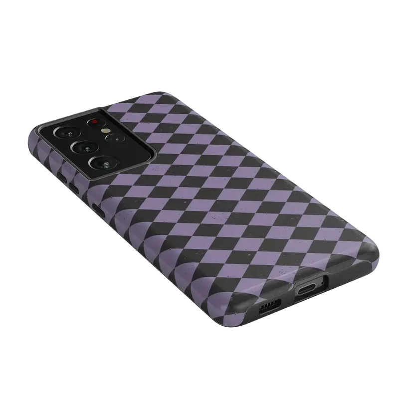 Midnight Hex | Purple Checkered Case Phone Case get.casely 