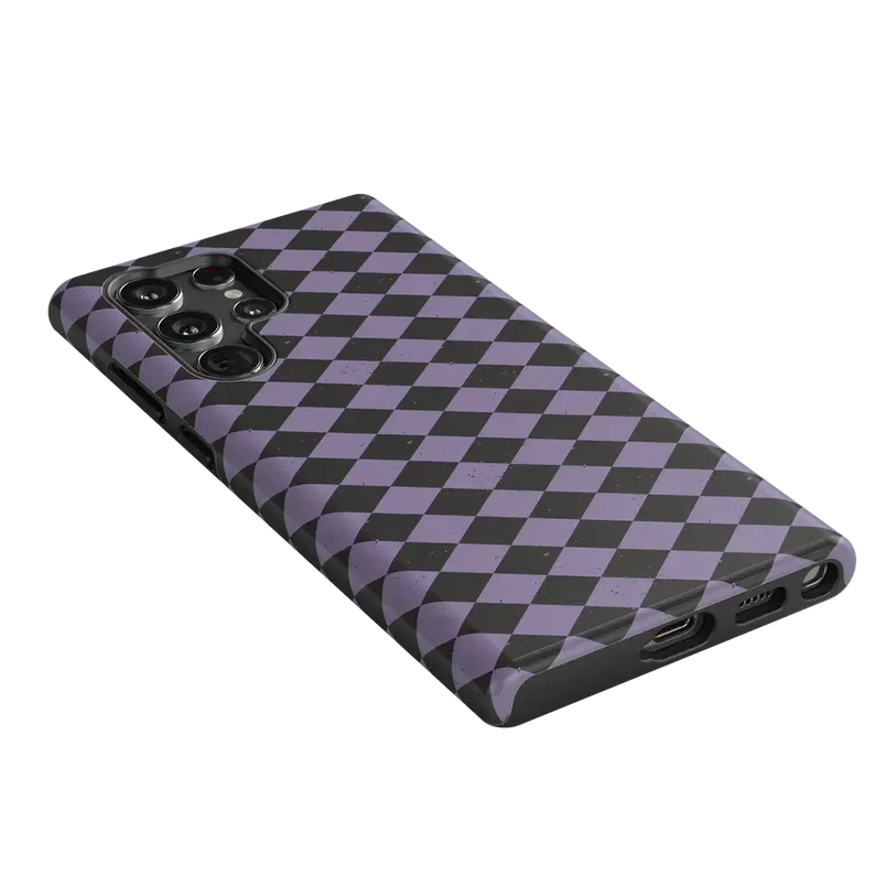 Midnight Hex | Purple Checkered Case Phone Case get.casely 