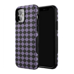 Midnight Hex | Purple Checkered Case Phone Case get.casely 