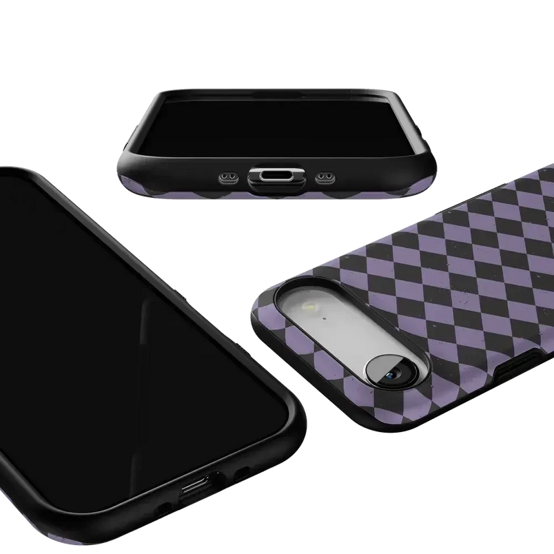 Midnight Hex | Purple Checkered Case Phone Case get.casely 