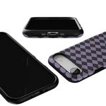Midnight Hex | Purple Checkered Case Phone Case get.casely 