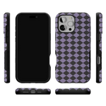 Midnight Hex | Purple Checkered Case Phone Case get.casely 