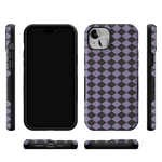Midnight Hex | Purple Checkered Case Phone Case get.casely 