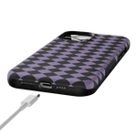 Midnight Hex | Purple Checkered Case Phone Case get.casely 