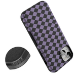 Midnight Hex | Purple Checkered Case Phone Case get.casely 