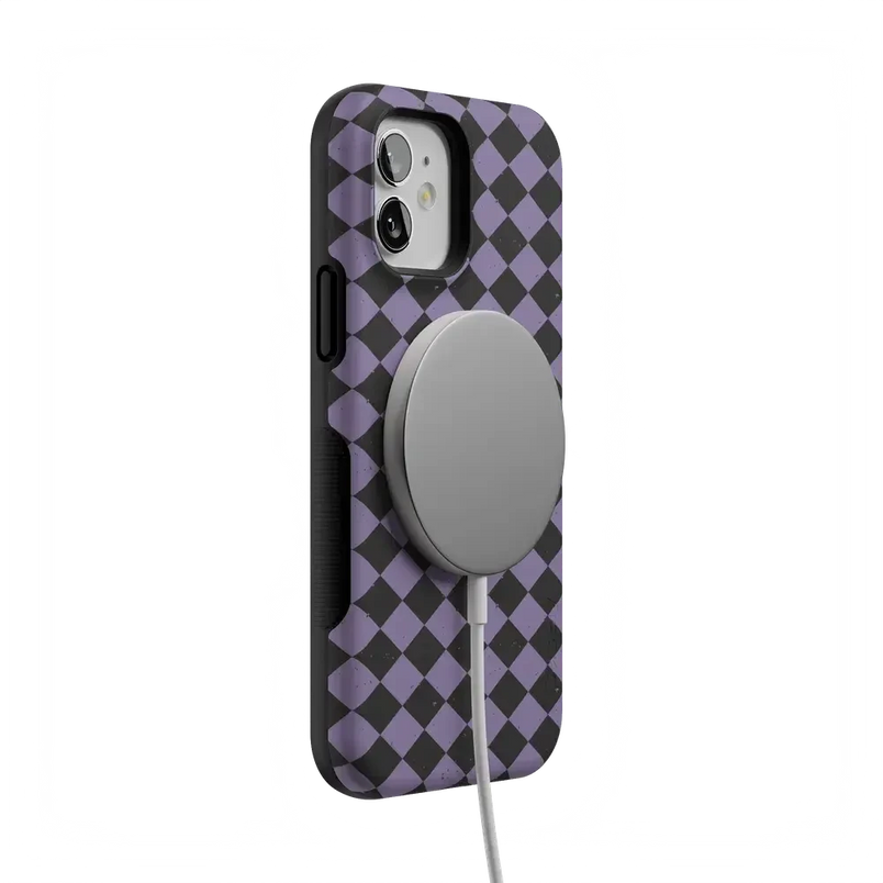 Midnight Hex | Purple Checkered Case Phone Case get.casely 