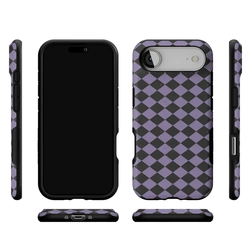 Midnight Hex | Purple Checkered Case Phone Case get.casely 