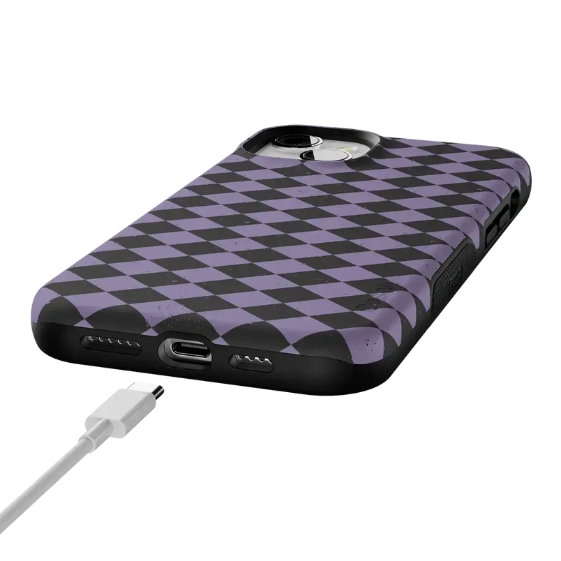 Midnight Hex | Purple Checkered Case Phone Case get.casely 