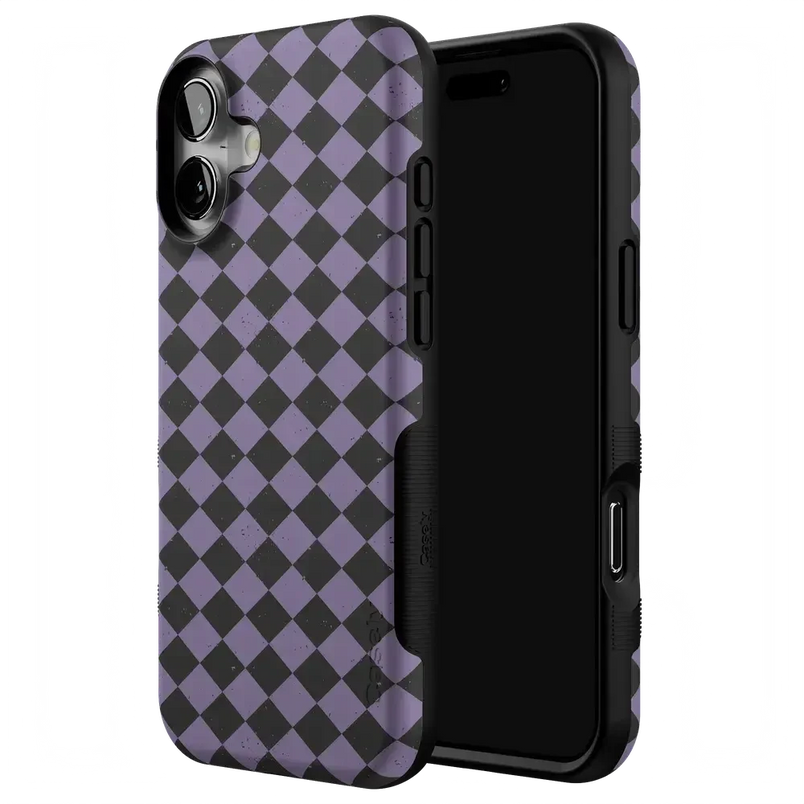 Midnight Hex | Purple Checkered Case Phone Case get.casely 
