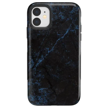 Midnight Marble | Black & Navy Case iPhone Case get.casely Bold iPhone 11 