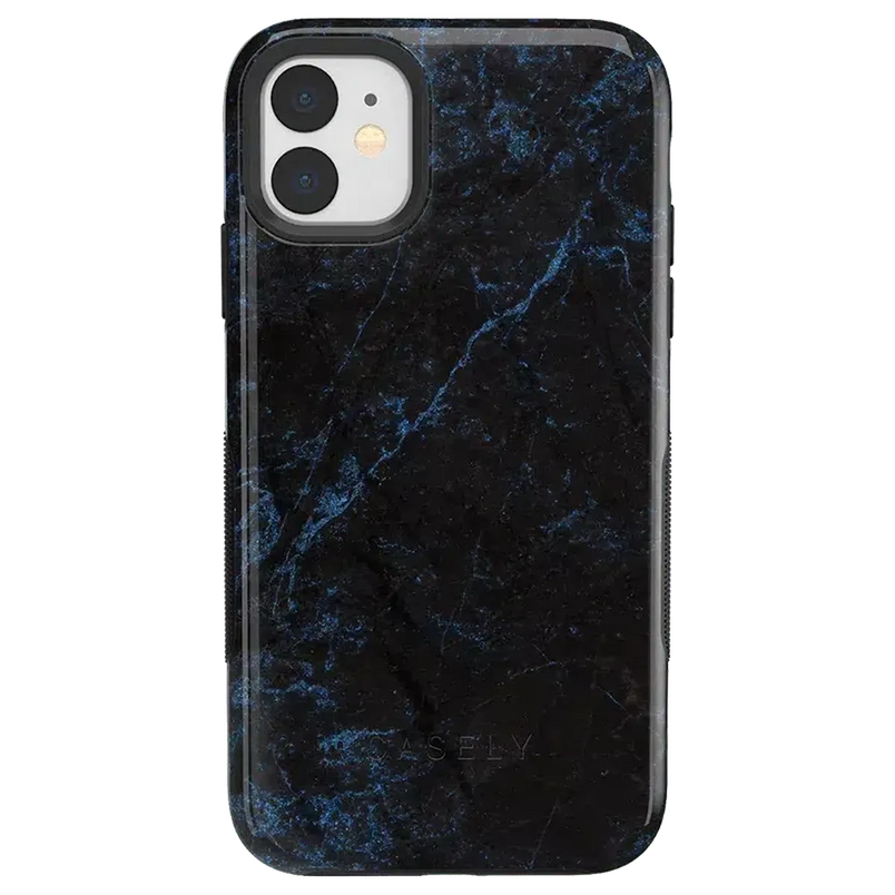 Midnight Marble | Black & Navy Case iPhone Case get.casely Bold iPhone 11 