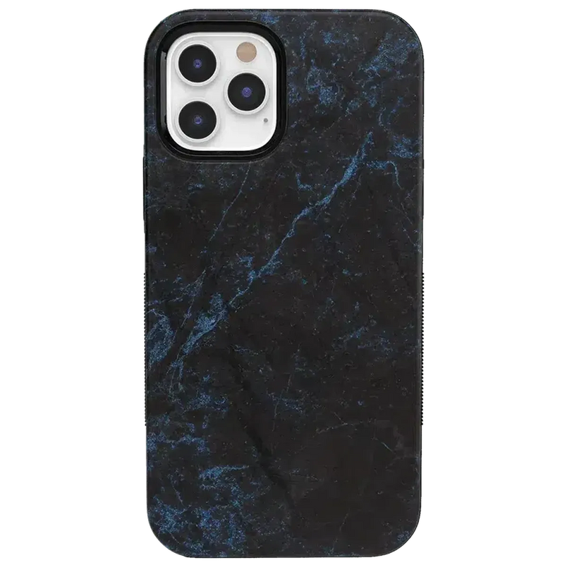 Midnight Marble | Black & Navy Case iPhone Case get.casely Bold iPhone 12 Pro Max 
