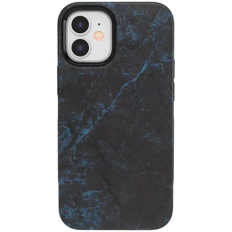 Midnight Marble | Black & Navy Case iPhone Case get.casely Bold iPhone 12 Mini 