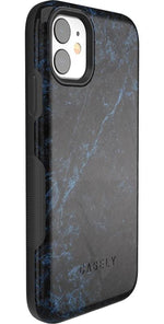 Midnight Marble | Black & Navy Case iPhone Case get.casely 