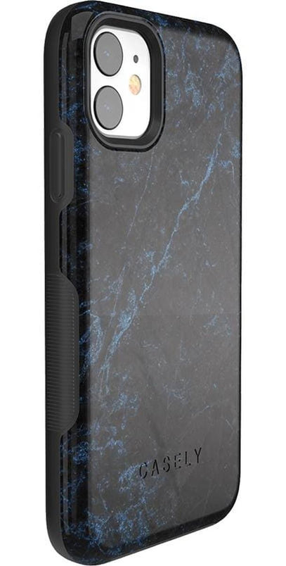 Midnight Marble | Black & Navy Case iPhone Case get.casely 