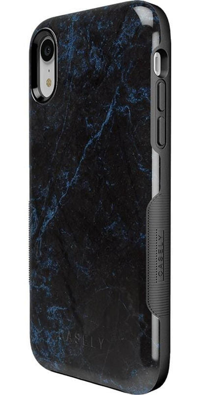 Midnight Marble | Black & Navy Case iPhone Case get.casely 