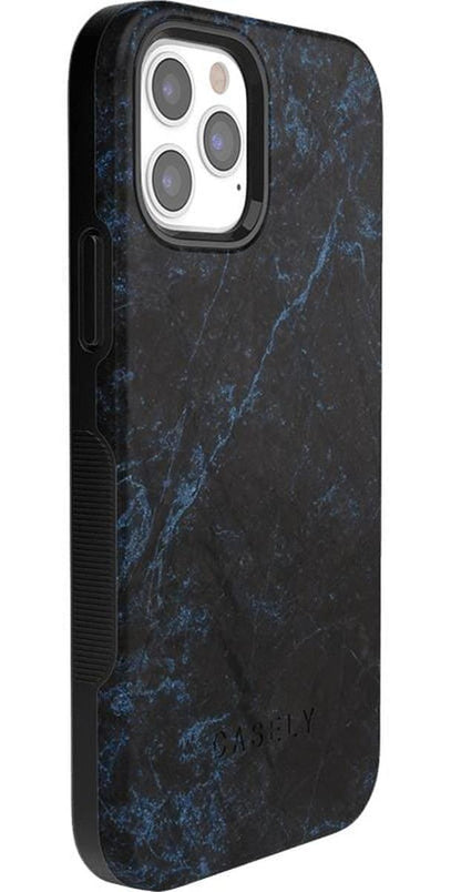 Midnight Marble | Black & Navy Case iPhone Case get.casely 