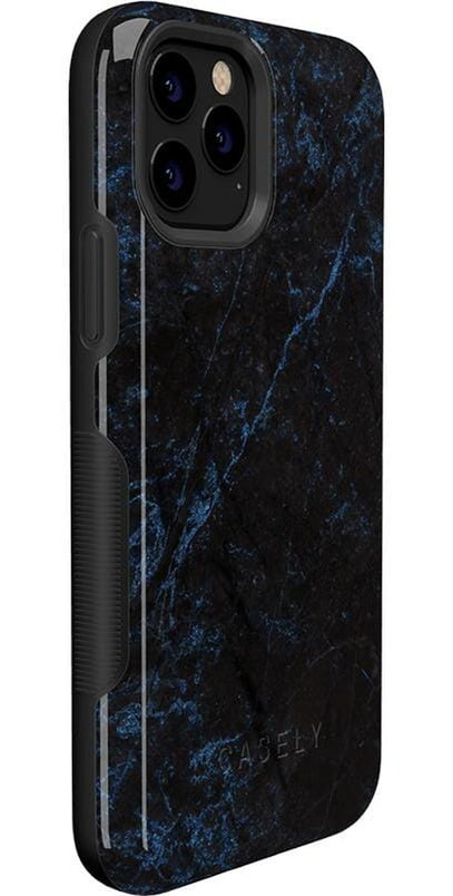 Midnight Marble | Black & Navy Case iPhone Case get.casely 