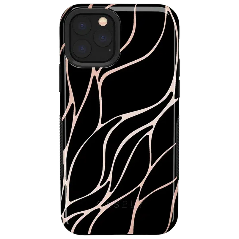 Midnight Ride | Black and Gold Metallic Waves Case iPhone Case get.casely Bold iPhone 11 Pro Max 