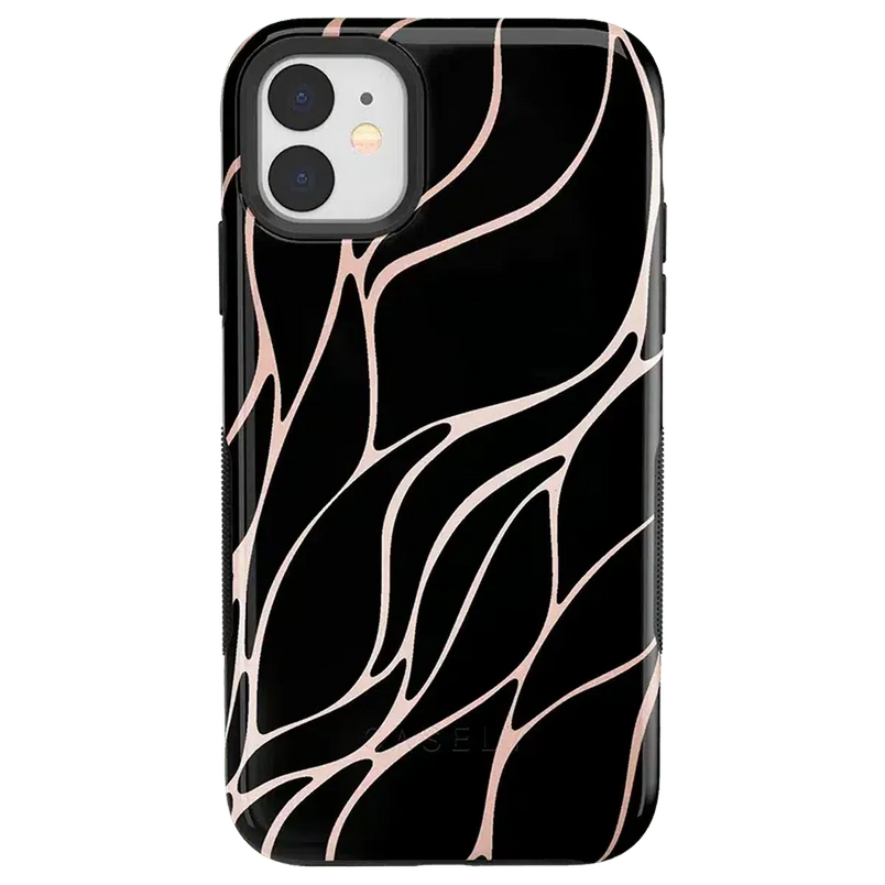 Midnight Ride | Black and Gold Metallic Waves Case iPhone Case get.casely Bold iPhone 11 