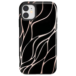 Midnight Ride | Black and Gold Metallic Waves Case iPhone Case get.casely Bold iPhone 11 