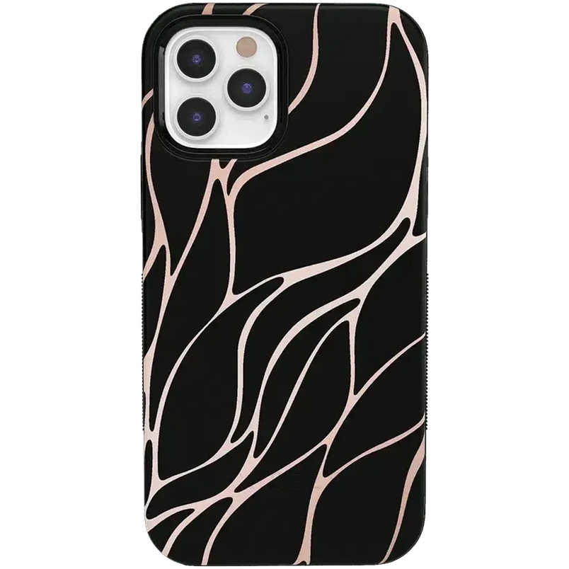 Midnight Ride | Black and Gold Metallic Waves Case iPhone Case get.casely Bold iPhone 12 Pro Max 