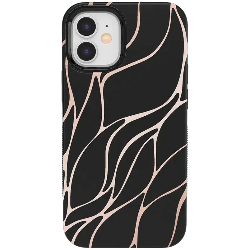 Midnight Ride | Black and Gold Metallic Waves Case iPhone Case get.casely Bold iPhone 12 Mini 