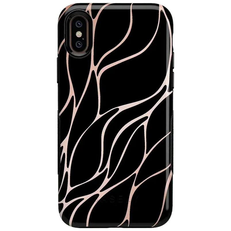 Midnight Ride | Black and Gold Metallic Waves Case iPhone Case get.casely Bold iPhone XS Max 