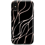 Midnight Ride | Black and Gold Metallic Waves Case iPhone Case get.casely Bold iPhone XS Max 