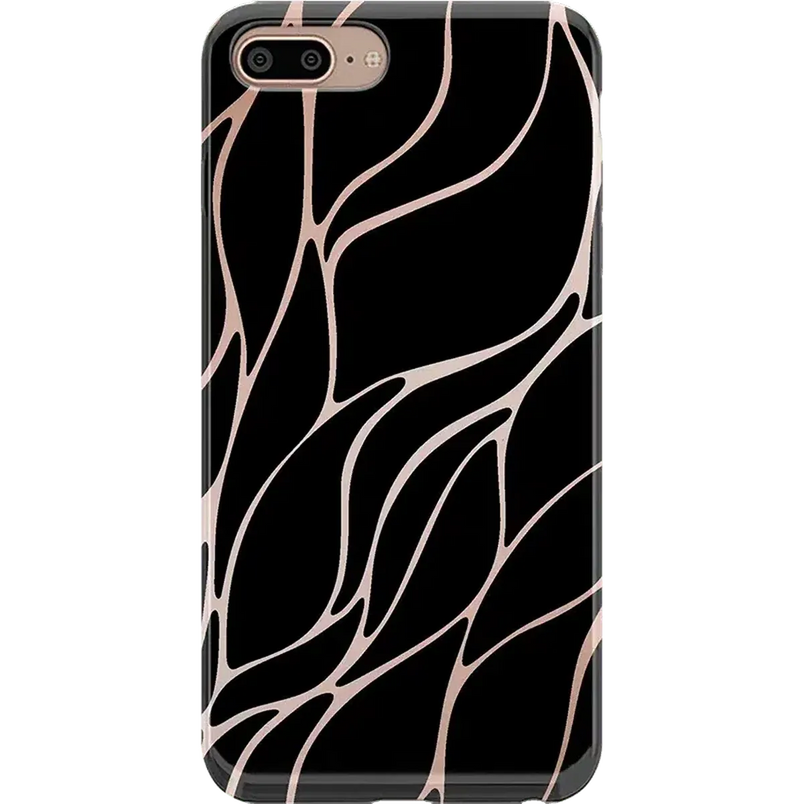 Midnight Ride | Black and Gold Metallic Waves Case iPhone Case get.casely Classic iPhone 6/7/8 Plus 