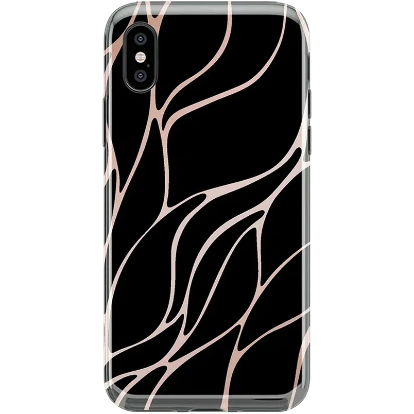 Midnight Ride | Black and Gold Metallic Waves Case iPhone Case get.casely Classic iPhone X / XS 