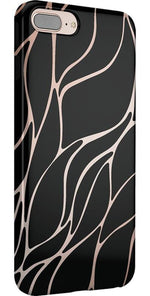 Midnight Ride | Black and Gold Metallic Waves Case iPhone Case get.casely 