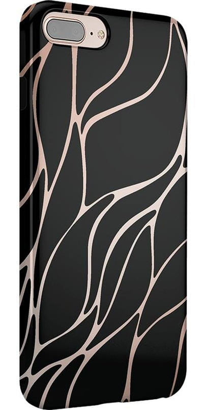 Midnight Ride | Black and Gold Metallic Waves Case iPhone Case get.casely 