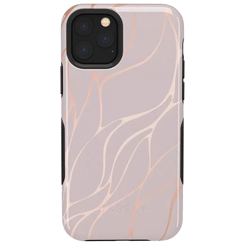 Midnight Ride | Pink and Gold Metallic Waves Case iPhone Case get.casely Bold iPhone 11 Pro 