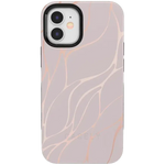 Midnight Ride | Pink and Gold Metallic Waves Case iPhone Case get.casely Bold iPhone 12 Mini 