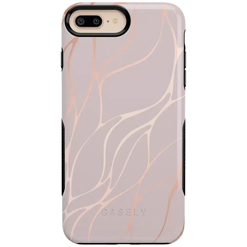 Midnight Ride | Pink and Gold Metallic Waves Case iPhone Case get.casely Bold iPhone 6/7/8 Plus 