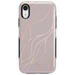 Midnight Ride | Pink and Gold Metallic Waves Case iPhone Case get.casely Bold iPhone XR 